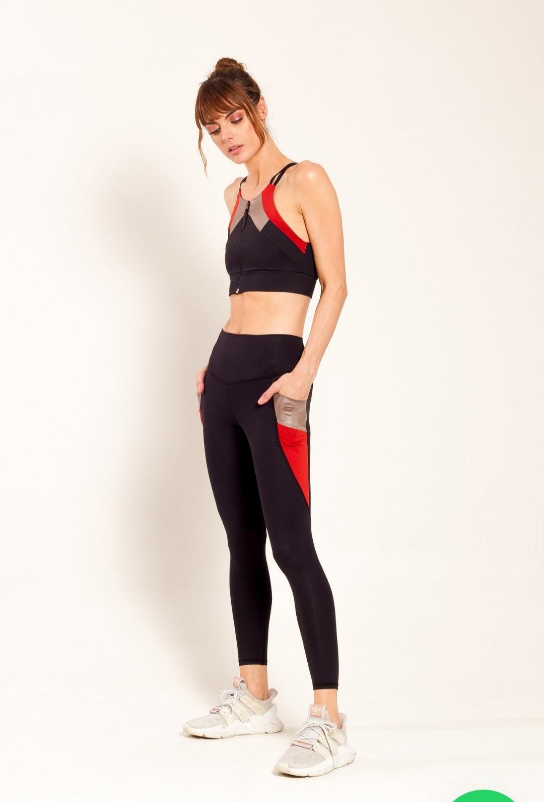 Vivacolor Activewear Leggings Shop Luca High-Waisted Black Leggings: Premium Gym and Everyday Comfort | Available in Red and Black or All Black - Get Fit in Style