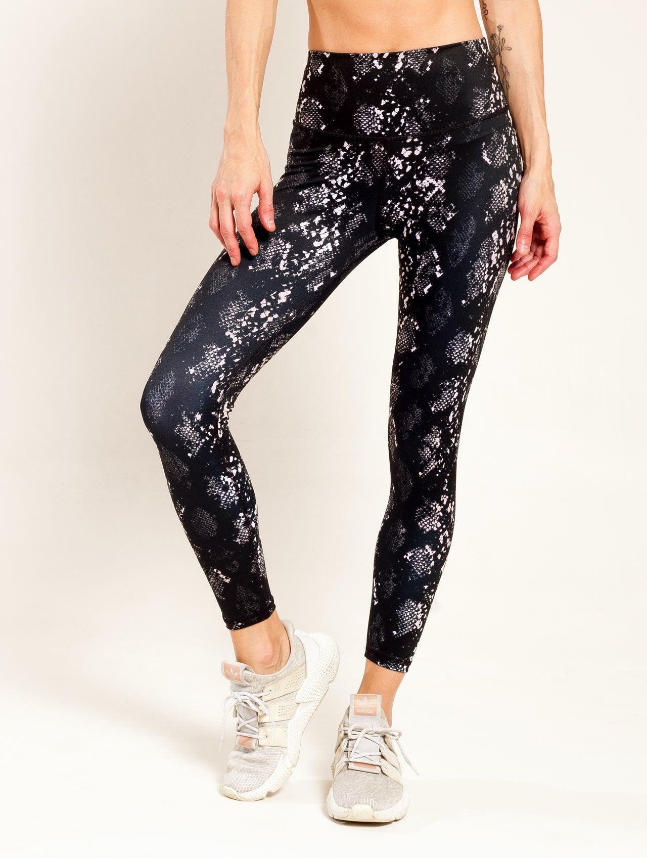 Vivacolor Activewear Set Shop the Best: Black Python Leggings & Top Set | Premium Activewear for Outdoor Activities