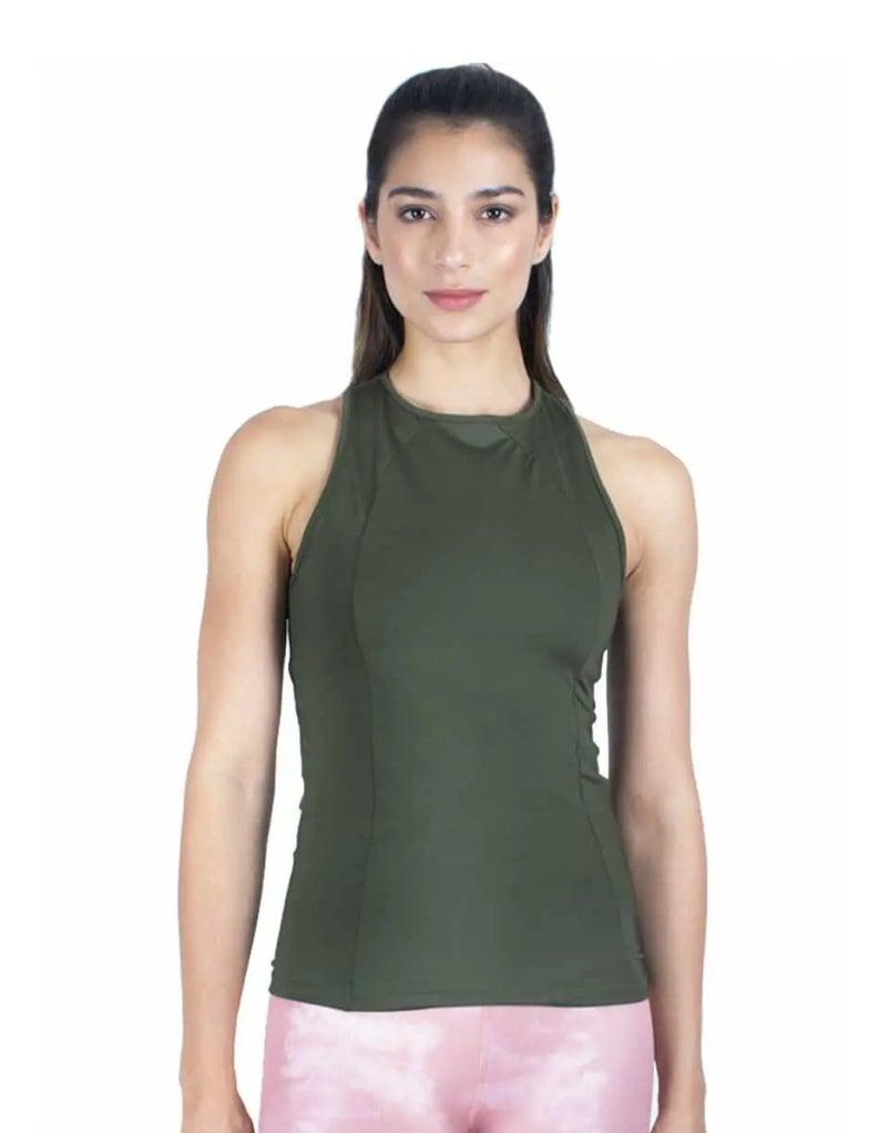 vivacolor top bras and shirts Small Unleash Your Style with Our Versatile Army Green Top Line T-Shirt - Premium Comfort in Emerald