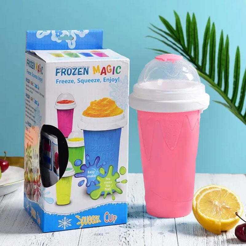 Capacity Slushy Cup Summer Squeeze Homemade Juice Water Bottle Quick-Frozen Smoothie Sand Cup Pinch Fast Cooling Magic Ice Cream