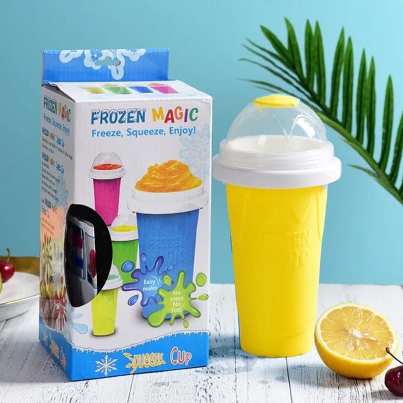 Capacity Slushy Cup Summer Squeeze Homemade Juice Water Bottle Quick-Frozen Smoothie Sand Cup Pinch Fast Cooling Magic Ice Cream